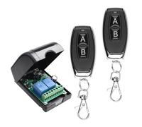 Module récepteur multifonction universel DC12V-48V 433Mhz 2CH, commutateur de télécommande sans fil RF, relais de lumière de moteur de Garage, bricolage RK02E J027AB-2 Black