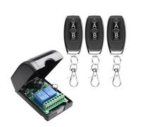 Module récepteur multifonction universel DC12V-48V 433Mhz 2CH, commutateur de télécommande sans fil RF, relais de lumière de moteur de Garage, bricolage RK02E J027AB-3 Black