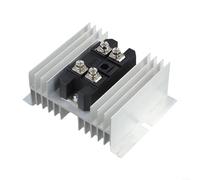Module redresseur monophasé 100 A 1600 V monté sur dissipateur thermique en aluminium pour conversion CC haute puissance dans les entraînements de moteur et l'électronique de puissance