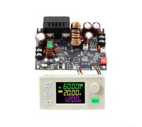 Module régulateur de tension réglable CNC XY6020LV, DC Convertisseur descendant Bloc d'alimentation 0-60 V 0-20 A 1200 W avec écran couleur VA, charge solaire MPPT et mise à niveau du micrologiciel
