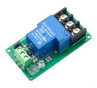 Module relais 1 canal 30 A avec isolation optocoupleur, déclenchement haut et bas niveau, pour contrôle 5 V 12 V 24 V, pour construction PCB robuste avec indicateur LED et bornes à vis pour (12 V)