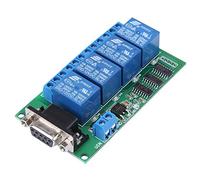 Module relais 12 V 4 Ch DB9 RS232 Télécommande UART Serial Port Switch pour moteur de voiture