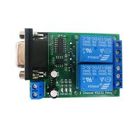Module relais 2 canaux DC 12V 24V 67MA PC UART Relais DB9 Interrupteur série pour PLC Caméra Système de contrôle industriel N228D02 RS232 (24V)