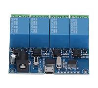 Module Relais 4 Voies 5V 10A avec Indicateur LED, Microcontrôleur 8 Bits & USB - Protection Transition, Longue Durée de Vie & Alimentation USB/Externe Facile