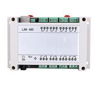 Module Relais 8 Canaux, RJ45 TCP/IP Module de Commande à Distance 250V/AC 10A Commutateur de Relais à 8 Canaux Avec Contrôle Individuel(blanc)