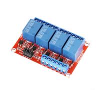 Module relais à 4 canaux 5 V 12 V avec isolation optocoupleur pour une performance stable et un contrôle de charge AC 250 V 10 A DC 30 V 10 A Carte d'extension plate à déclenchement (5 V)