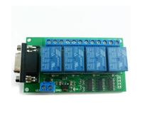 Module relais pour automate programmable Carte relais RS232 à 4 canaux, DC 12V, for PC, Interface USB UART DB9, Module de relais, commutateur de commande de Port série