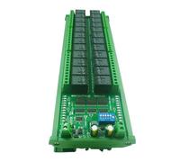 Module relais pour automate programmable Loquet de retard momentané marche/arrêt 24 canaux RS485 for moteur LED, Module de relais 12V 24V, Uart Modbus PLC, carte IO(DC 24V With Box)