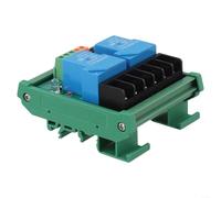Module relais rail DIN 2 canaux, courant de commutation 10 A, 250 VAC/30 VDC, bobine DC 5 V/12 V/24 V, indication d'état LED, protection contre les surtensions et les surtensions, pour génie