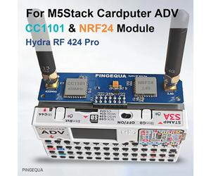 Module RF M5Stack Cardputer ADV 2-en-1, carte double bande NRF24 & CC1101, conception d'antenne améliorée, signal stable 2.4G/433M With 3D Printed Case