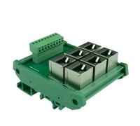 Module RJ45 à montage sur rail DIN, carte de dérivation à 6 voies RJ45 8P8C, bornier, connecteur.(With Carrier)