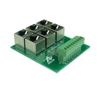 Module RJ45 à montage sur rail DIN, carte de dérivation à 6 voies RJ45 8P8C, bornier, connecteur.(Without Carrier)