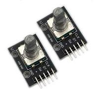 Module Rotary Encoder KY-040 2 Pièces pour Raspberry Pi et Arduino Bouton Rotatif et Pressable Idéal pour Le Réglage du Volume et Le Comptage, Métal G
