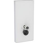 Geberit Module sanitaire Monolith 131022TD5 – 101 cm, entrée latérale, verre blanc/aluminium brossé