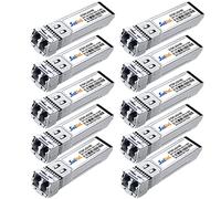 Module SFP+ LC 10G Gigabit monomode 10G 1310nm SMF, jusqu'à 10 km, DDM, 10GBase-LR, compatible avec Cisco, Ubiquiti, Mikrotik, Netgear, Dlink, Linksys et plus encore (lot de 10)