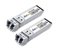 Module SFP+ LC 10G Gigabit monomode 10G 1310nm SMF, jusqu'à 10 km, DDM, 10GBase-LR, compatible avec Cisco, Ubiquiti, Mikrotik, Netgear, Dlink, Linksys et plus encore (lot de 2)