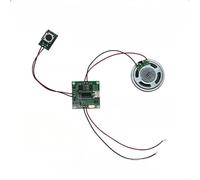 Module sonore remplaçable avec contrôle du volume, mémoire de 4 Mo/8 Mo, téléchargement USB MP3, contrôle de lumière/boutons pour cartes de vœux et projets de bricolage, vert (B)
