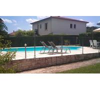 Module sur mesure de 20 à 99 cm entre axes avec poteau platine, verre, acc