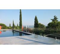 Module sur mesure de 30 à 99 cm entre axes avec poteau platine, verre, acc