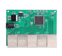Module Switch 5 Ports, Gigabit Ethernet 1000M 100M, 100 % Actif, Alimentation 5V DC - Transmission Stable, Indicateurs LED Multiples, Idéal pour Automatisation Industrielle et