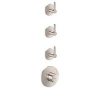 Module thermostatique AXOR hansgrohe One 48723800 encastré, 3 Verbraucher , avec poignée à levier, finition inox