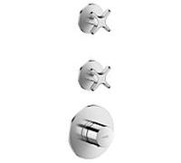 Module thermostatique AXOR hansgrohe One encastré, 2 Verbraucher , avec poignée transversale, chromé
