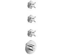 Module thermostatique AXOR hansgrohe One encastré, 3 Verbraucher , avec poignée transversale, chromé