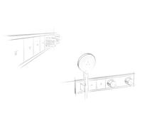 Module Thermostatique RainSelect Encastré avec 4 Fonctions, Chromé