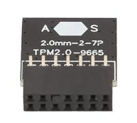 Module TPM 2.0 pour ASUS pour Win11 LPC 14 Broches TPM 2.0 Carte Cryptée TPM 2.0 Module Puce 2.0mm Pas 2x7P TPM 2.0 Carte PCB pour Carte Mère D'ordinateur