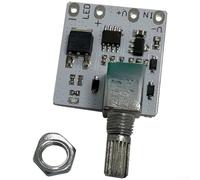 Module variateur LED pour bande LED 3,7 V-24 V DC, 120 W 5 A, bouton de luminosité réglable avec fonction interrupteur, design compact blanc ABS + métal (carré)