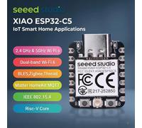Module Wi-Fi 6 5 GHz ESP32 C5 Seeed Studio XIAO ESP32C5 2,4 GHz, carte de développement RISC-V, Bluetooth IEEE Zigbee Thread Matter HomeKit MQTT 2 pcs
