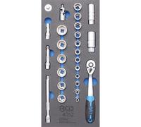 Module X Chariot 26 Pz Douilles Att.3/8 - Code Bgs4052 FBGS4052 BGS Atelier