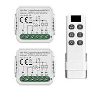 Modules de Volets Roulants, Lot de 2 Interrupteur Module Volet Roulant 240 V avec 1 Interrupteur de Télécommande Changer Rideau Rouleau Connecté avec Commande Vocale
