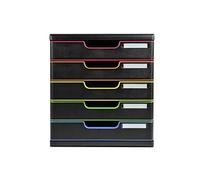Modulo A4 Lot de 5 Tiroirs Noir/Arlequin
