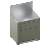 Modulo Plan de travail 2 tiroirs Vert Sauge - Cuisine d'extérieur ENO