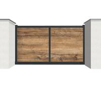 Modulo Portail Portail coulissant aluminium et HPL 4 m manuel - plein - PCPCH-4000x1600mm