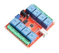 Módulo Relé Micro USB 12V 8 Canales, Controlador Inteligente para Automatización del Hogar y Oficina, Interruptor Controlado por Ordenador