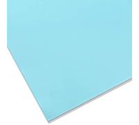 Modulor PLEXIGLAS® GS coloré, verre acrylique polyvalent et incassable pour objets légers, etc., plaque de 3 mm, 12 x 25 cm, bleu clair transparent (5C18)