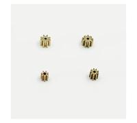 Modulus 7T 8T 9T Gear Pinion Teeth Metal Copper Brass Transimission Gear Gearwheel 1mm Shaft 0.3M-7T ICXLPMC