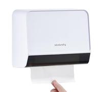 Modundry Distributeur de Serviette en Papier Mural, Distributeur Essuie Mains Pliés, pour Commercial Toilette et Cuisine, Salle De Bain, Peut Contenir 200 Feuilles, Blanc