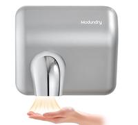Modundry Seche Main Électrique Mural, Automatique Sèche-Mains à Grande Vitesse 5-7 Secondes Séchage pour Commercial Toilettes, 2300W, ABS, Argenté