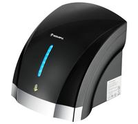 modunful Sèche-mains automatique électrique à montage mural avec capteur infrarouge pour salles de bain et toilettes, sèche-mains 2000W à brancher, faible bruit (40 dB), couvercle ABS compact (noir)