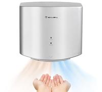 modunful Sèche-Mains Électrique, Sèche-Mains Automatique à Grande Vitesse, Sèche Mains Commercial Montage Mural pour Toilettes et Salle de Bain, 220-240V 1200W Gris