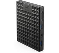 ModusTech Nexus Disque dur externe portable avec station d'accueil intégrée - Hub USB C 5 en 1, USB 3.1 10 Gbit/s, SD et MicroSD, alimenté par bus, compatible avec MacBook, ordinateur portable, iPad