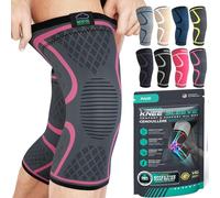 MODVEL Genouillère sport pour Homme et Femme - 2 Pièces Genouillere Ligamentaire Genou, Maintien De Compression Genoux, Genouillères Médicales Pour Arthrose, Course, Soulagement Douleur Genou