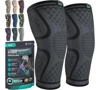 MODVEL Genouillère sport pour Homme et Femme - 2 Pièces Genouillere Ligamentaire Genou, Maintien De Compression Genoux, Genouillères Médicales Pour Arthrose, Course, Soulagement Douleur Genou