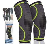MODVEL Genouillère sport pour Homme et Femme - 2 Pièces Genouillere Ligamentaire Genou, Maintien De Compression Genoux, Genouillères Médicales Pour Arthrose, Course, Soulagement Douleur Genou