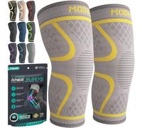 MODVEL Genouillère sport pour Homme et Femme - 2 Pièces Genouillere Ligamentaire Genou, Maintien De Compression Genoux, Genouillères Médicales Pour Arthrose, Course, Soulagement Douleur Genou