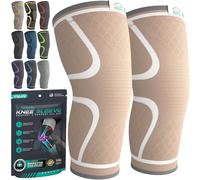 MODVEL Genouillère sport pour Homme et Femme - 2 Pièces Genouillere Ligamentaire Genou, Maintien De Compression Genoux, Genouillères Médicales Pour Arthrose, Course, Soulagement Douleur Genou