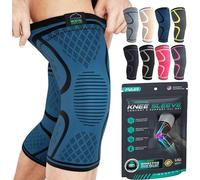 MODVEL Genouillère sport pour Homme et Femme - 2 Pièces Genouillere Ligamentaire Genou, Maintien De Compression Genoux, Genouillères Médicales Pour Arthrose, Course, Soulagement Douleur Genou